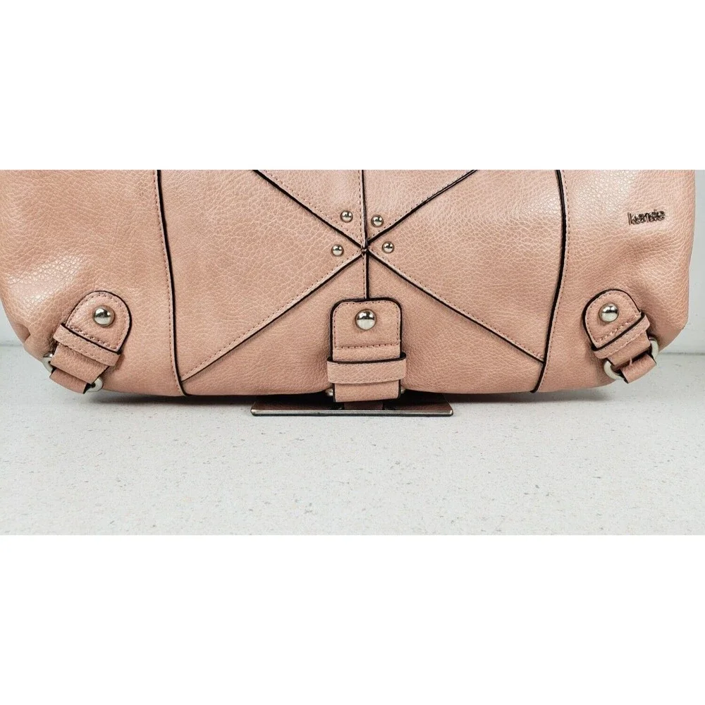 Kensie Hobo Peach/Pink Large Satchel Shoulder Handbag